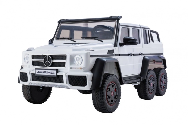 Mașină pe acumulator Mercedes G63 6x4 24V albă