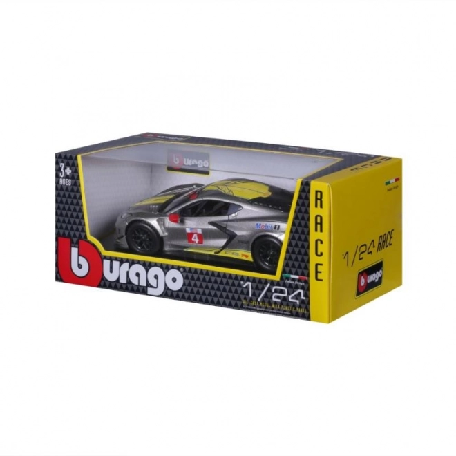Model auto Chevrolet Corvette C8R Bburago 2020 galben