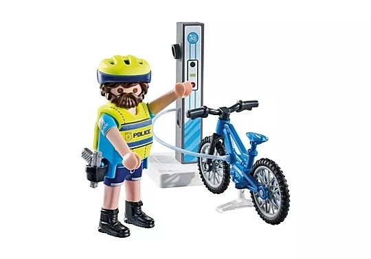 Patrulă pe bicicletă a poliției Playmobil