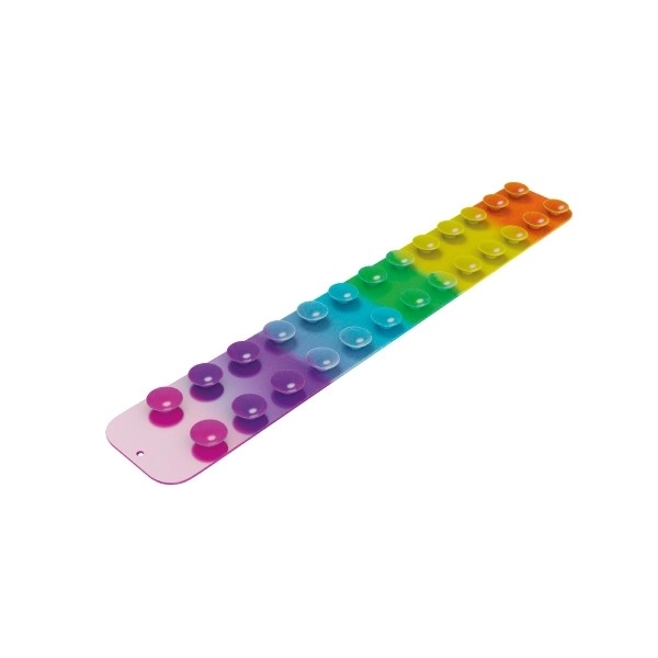 Jucărie antistres pop cu ventuze din silicon 26cm multicolor