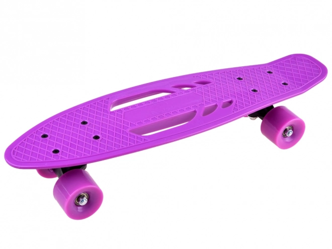 Deska skateboard ușoară pentru copii cu decupaje – violet