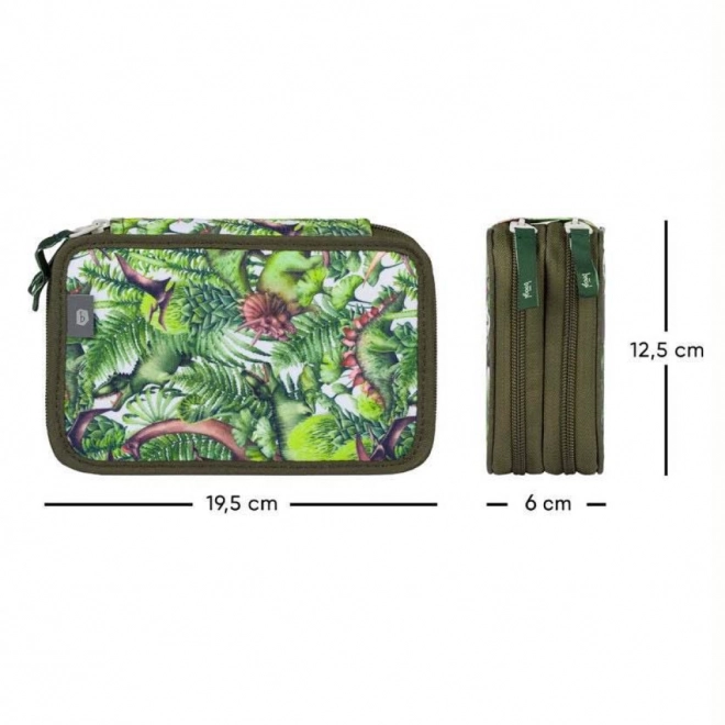 Set școlar Baagl 5 piese Dinozauri: ghiozdan, penar, sac, dosar, cutie