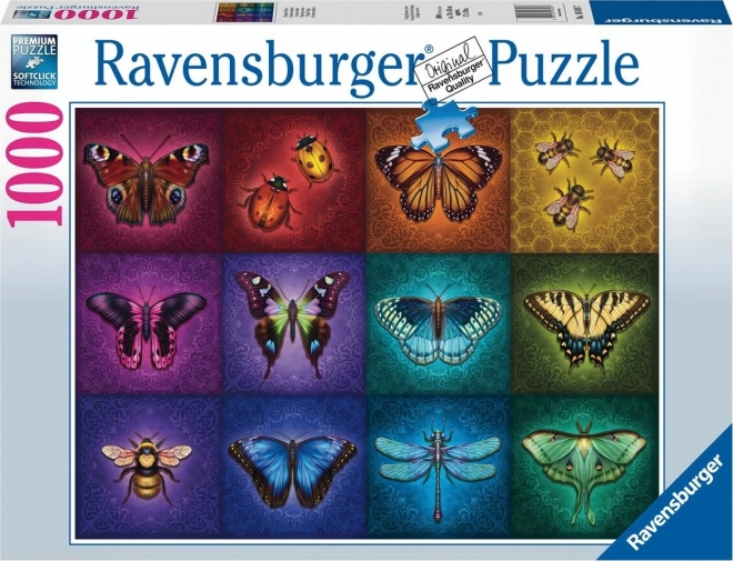 Puzzel Ravensburger Insecte Înaripate Frumoase 1000 Piese