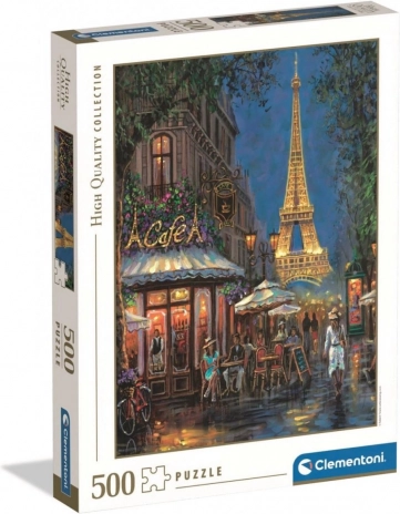 Puzzle Clementoni Night at the Eiffel Café 500 piese