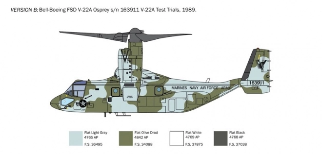 Model de avion din plastic V-22A Osprey 1/72