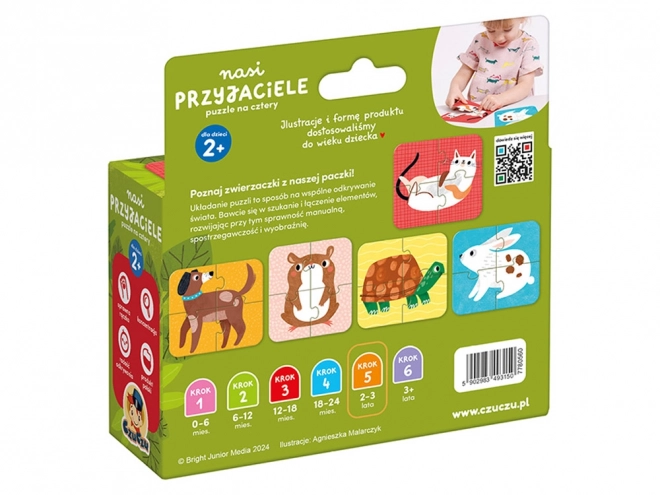 Puzzle educative cu animale domestice