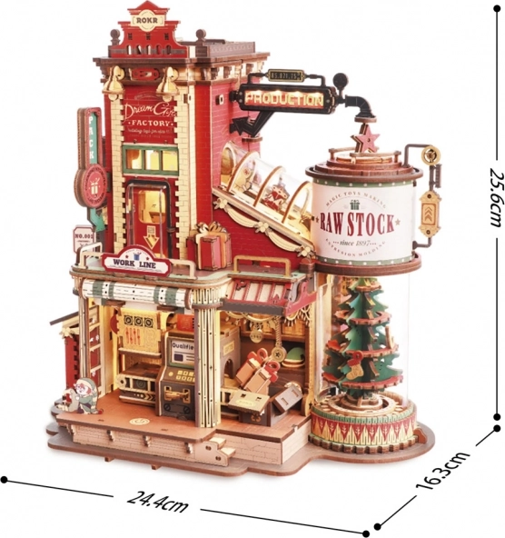 Puzzle Magic din Lemn - Cutie Muzicală Fabrica de Cadouri