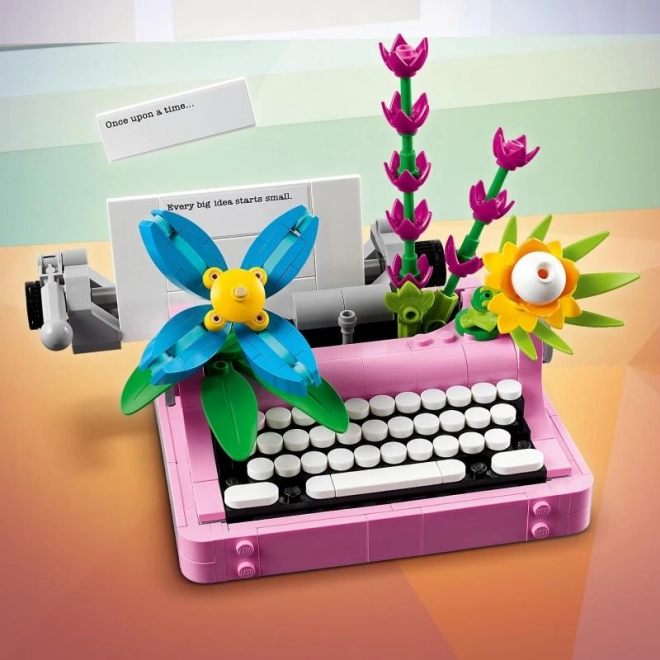 Mașina de scris cu flori LEGO Creator 3 în 1