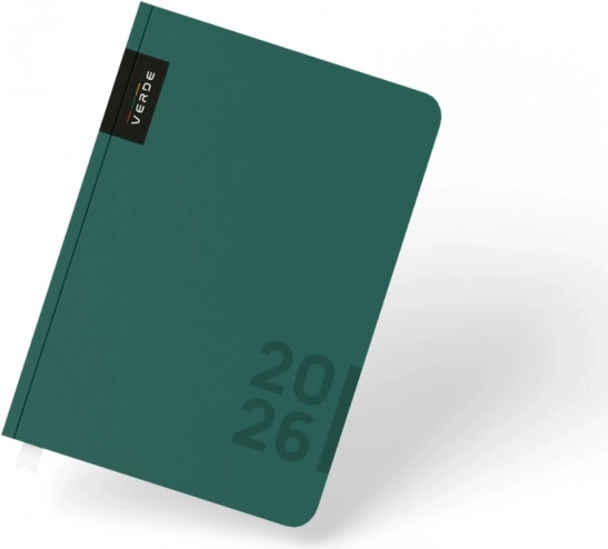 Agenda zilnică A5 2026 Verde verde