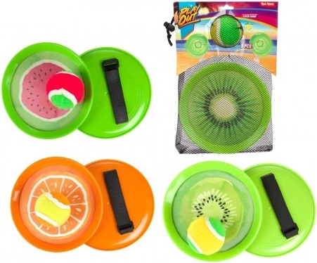 Joc Lambáda Catch Ball – minge cu arici, design fructe, 18 cm