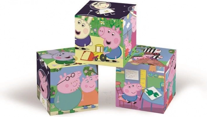 Clemontoni cuburi puzzle Peppa Pig