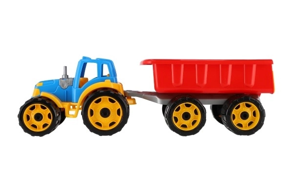 Tractor cu remorcă, plastic, 53 cm