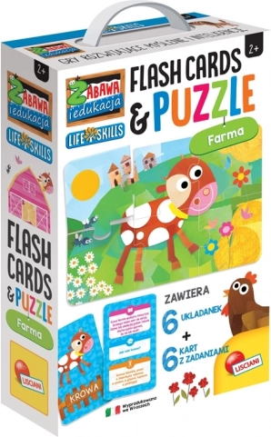 Puzzle educative și carduri Lisciani Ferma