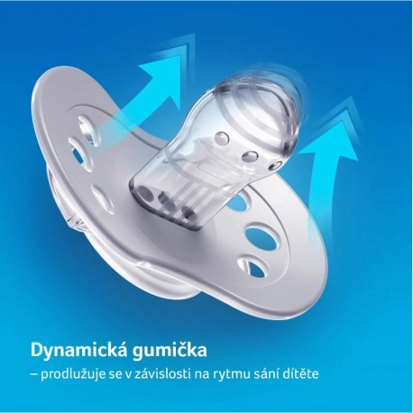Suzete dinamice din silicon LOVI HEY pentru fete 3-6 luni 2 buc