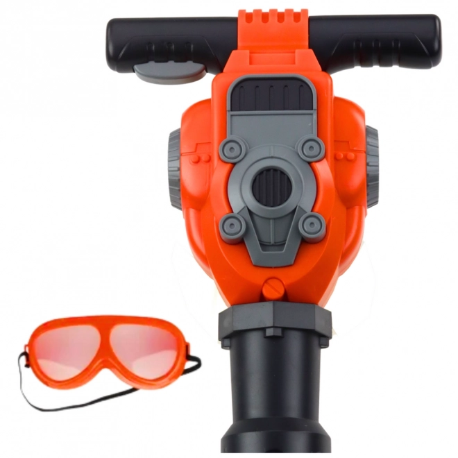 Set de joacă cu ciocan pneumatic portocaliu