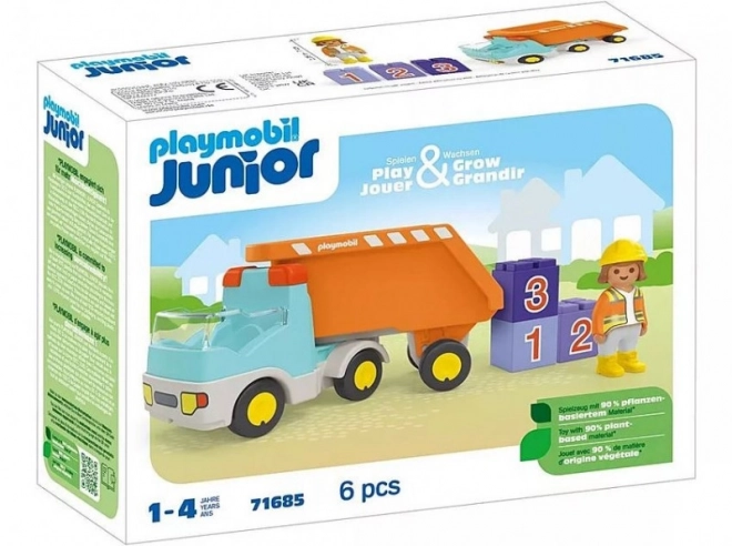 Set cu figurina Junior camion basculant