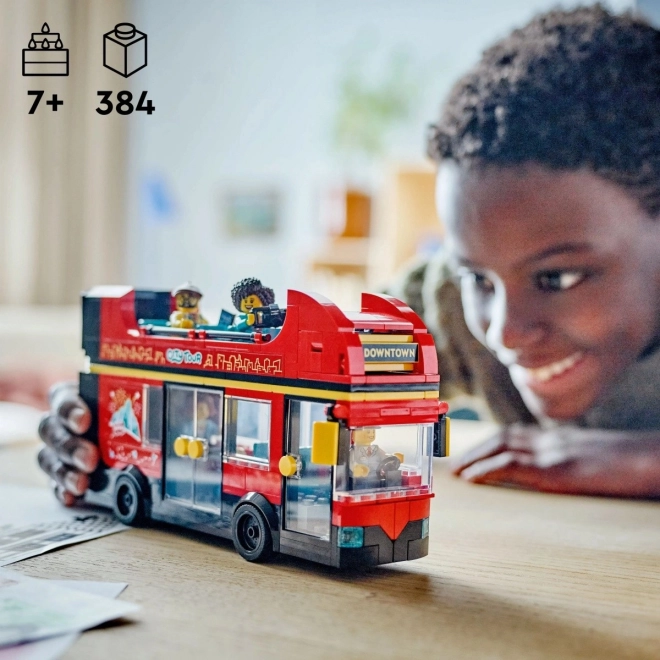 Autobuz etajat LEGO City roșu