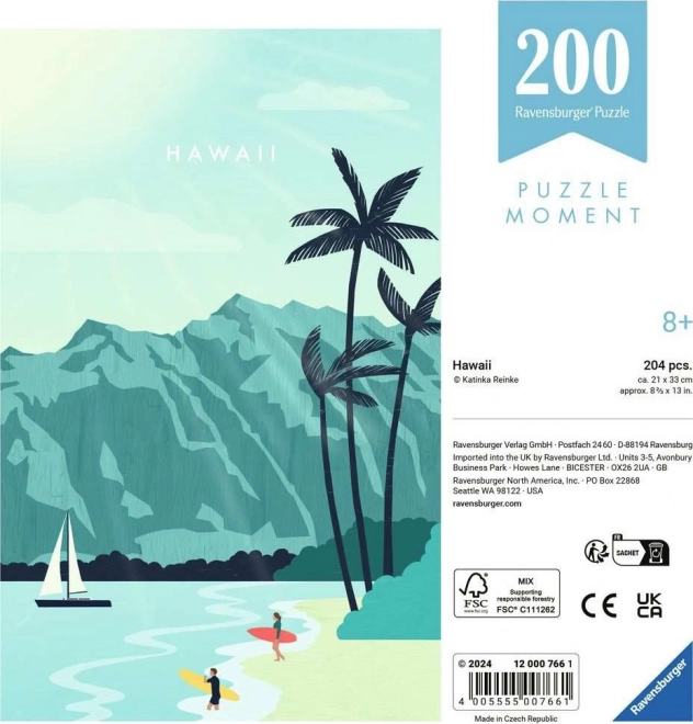 Puzzle Moment: Hawaii 200 piese RAVENSBURGER