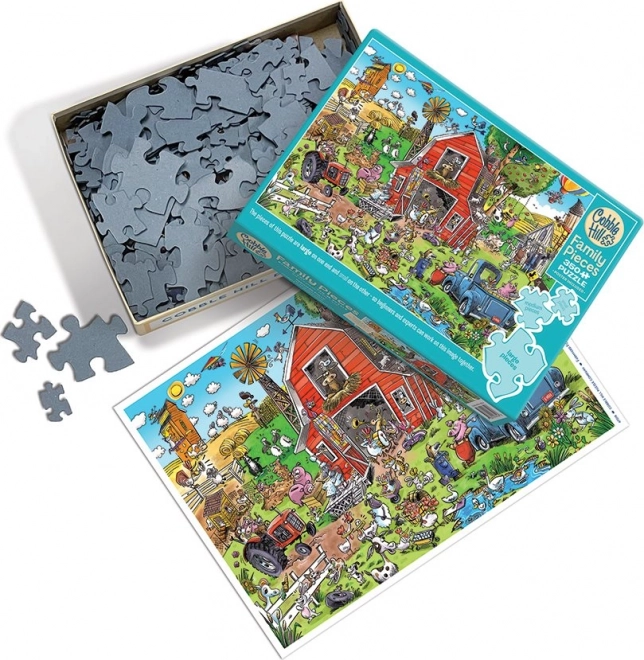 Puzzle de familie Ferma nebună 350 piese