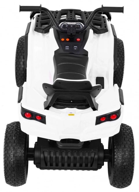 Baterie pentru copii ATV Air Quad Alb + roți gonflabile + radio MP3 + pornire gratuită