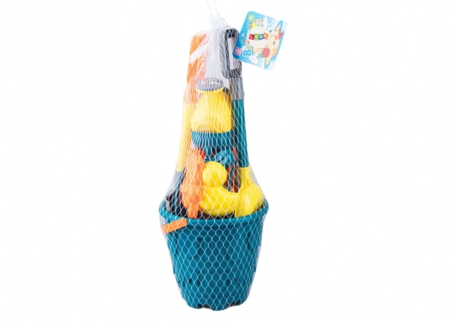 Set jucării de nisip găleată moară lopeți forme turcoaz