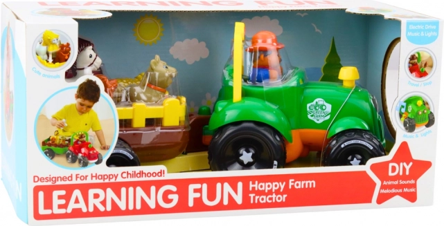 Tractor interactiv cu animăluțe