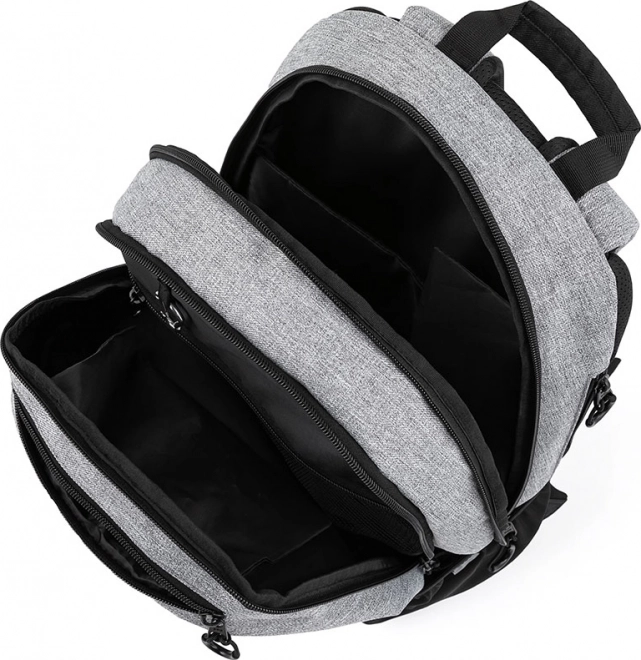 Set ghiozdan și etui OXY Sport Grey Melange