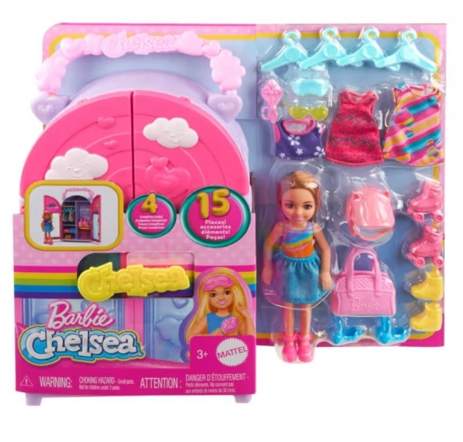 Set dulap Chelsea cu păpușa Barbie și accesorii