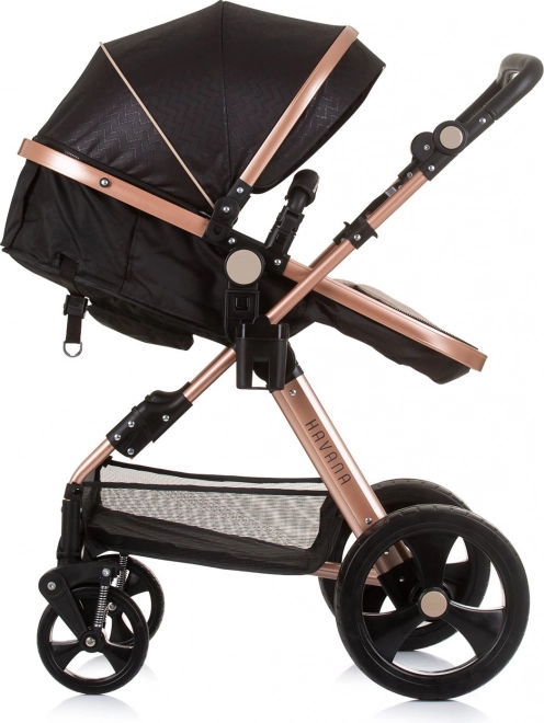 CHIPOLINO Cărucior combinat HAVANA 2in1 Obsidian – Aur