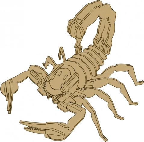 Model realist din lemn de scorpion