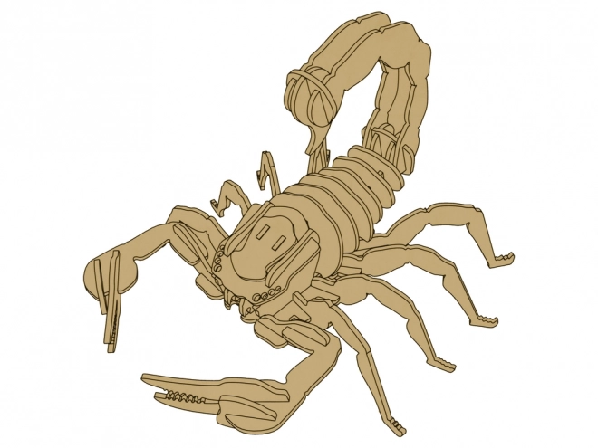 Puzzle din lemn 3D Scorpion educațional