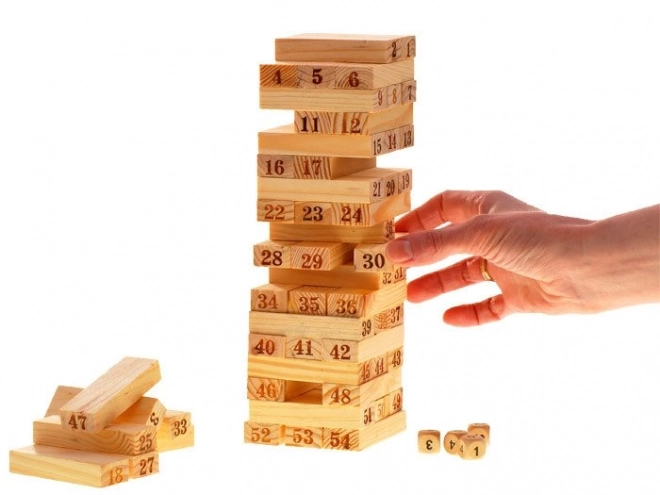 Joc de îndemânare din lemn Jenga