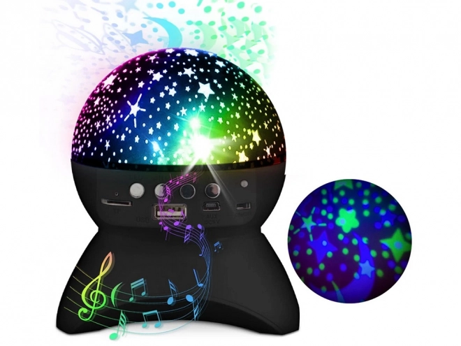 Proiector LED de noapte cu difuzor Bluetooth