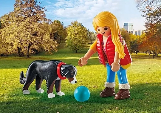 Fata cu câinele ciobănesc PLAYMOBIL