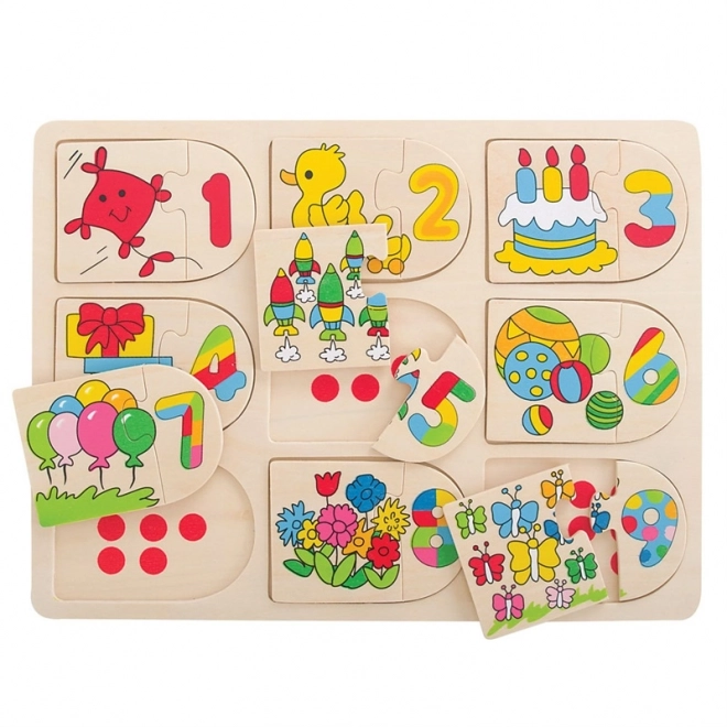 Puzzle educativ de numărare Bigjigs Toys