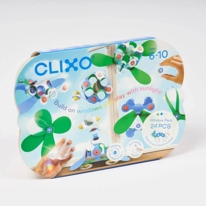 Stavebnica magnetică flexibilă Clixo Window 24 piese