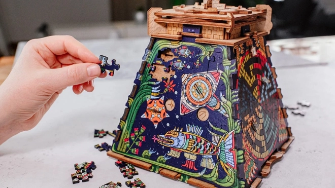 Puzzle din lemn Piramida Soarelui