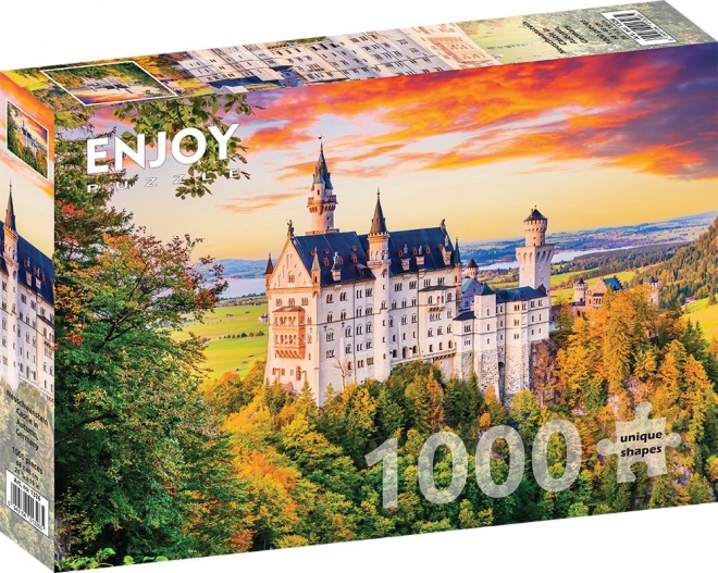 Puzzle castelul Neuschwanstein în toamnă, Germania 1000 piese