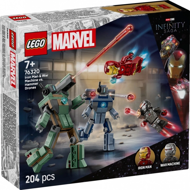 Cărămizi Super Eroi Iron Man și War Machine împotriva dronelor lui Hammer