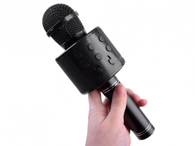 Mikrofon karaoke wireless cu difuzor – Negru