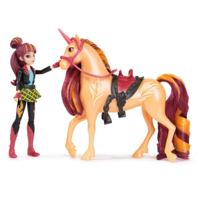 Set figurine academie unicorni Valentina și Cinder