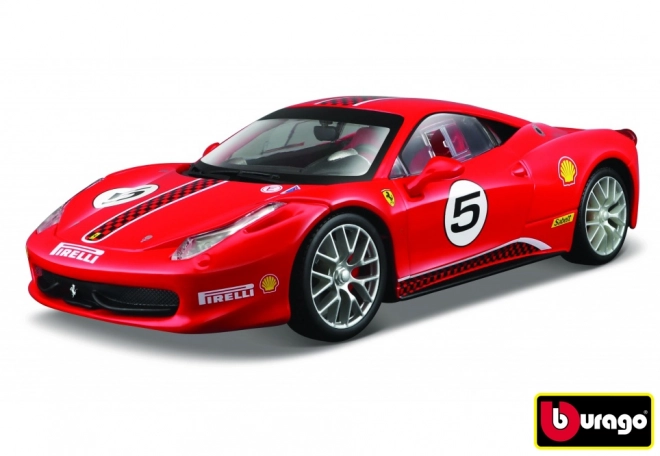 Mașină de curse Ferrari 458 Challenge roșie 1:24 de la Bburago