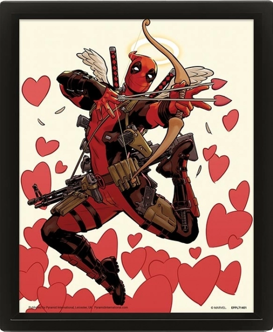 Tablou 3D Deadpool - Shooting Love