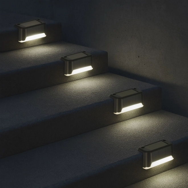 Lumină solară LED pentru scări, exterior, 8 bucăți
