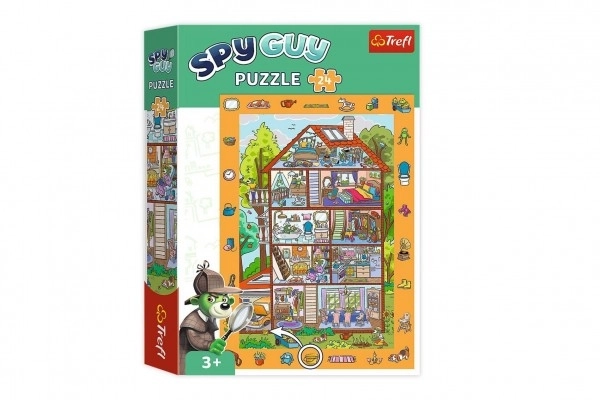 Puzzle observaționale 24 piese - Spy Guy acasă