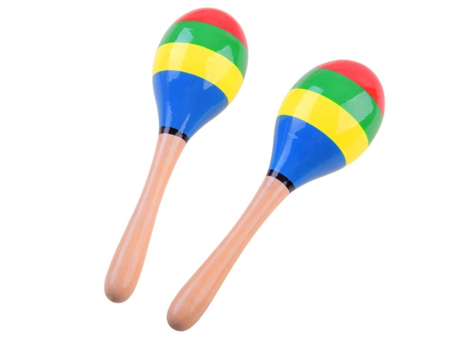 Două maracas din lemn