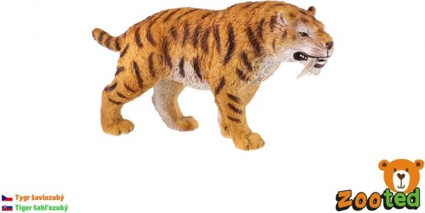 Figurină din plastic Smilodon (tigru cu dinți sabie) 13 cm