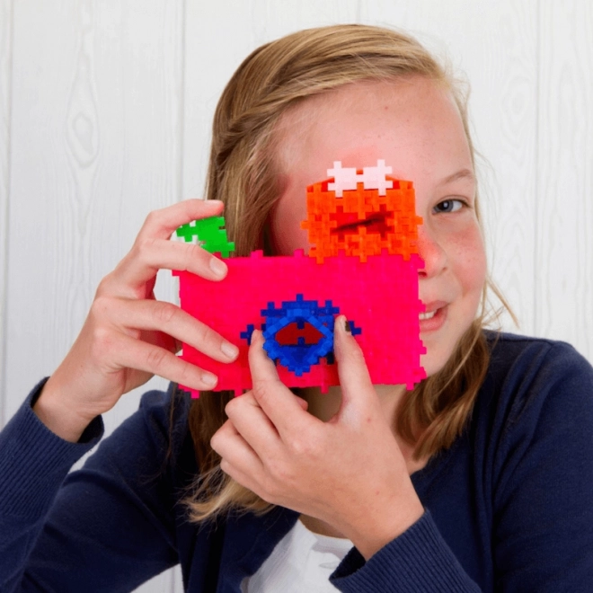 Set de Constructii PlusPlus Mini Mix 600 Elemente cu Plăci (Basic/Neon)