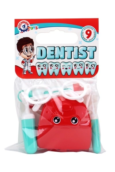 Set dentist din plastic 9 piese în punguță