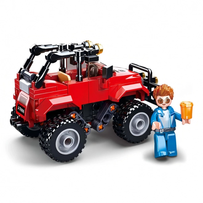 Set de construcție Sluban Town Jeep roșu